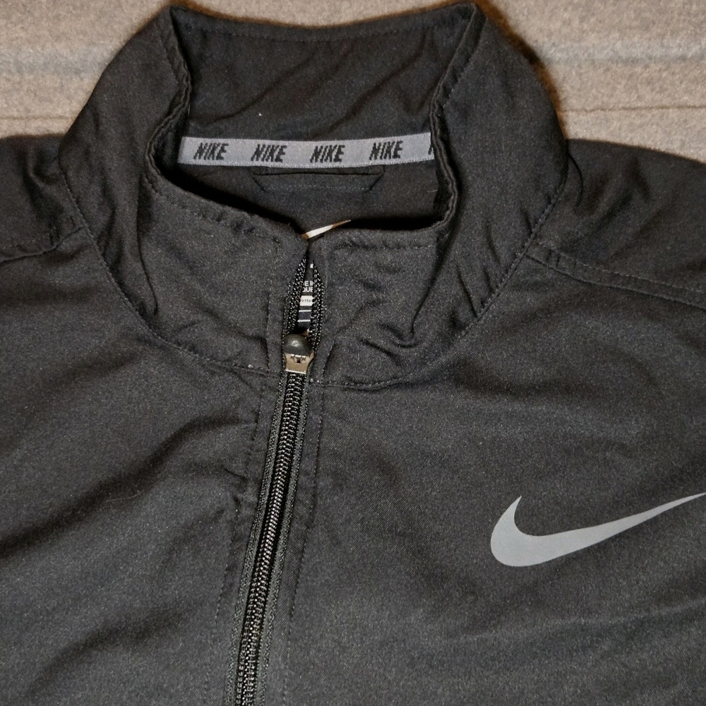 Nike‎ Dri-Fit Track Jacket Mens Large Black Full Zip Athletic Warmup